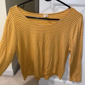Forever 21 Women’s Quarter Sleeve Yellow Shirt